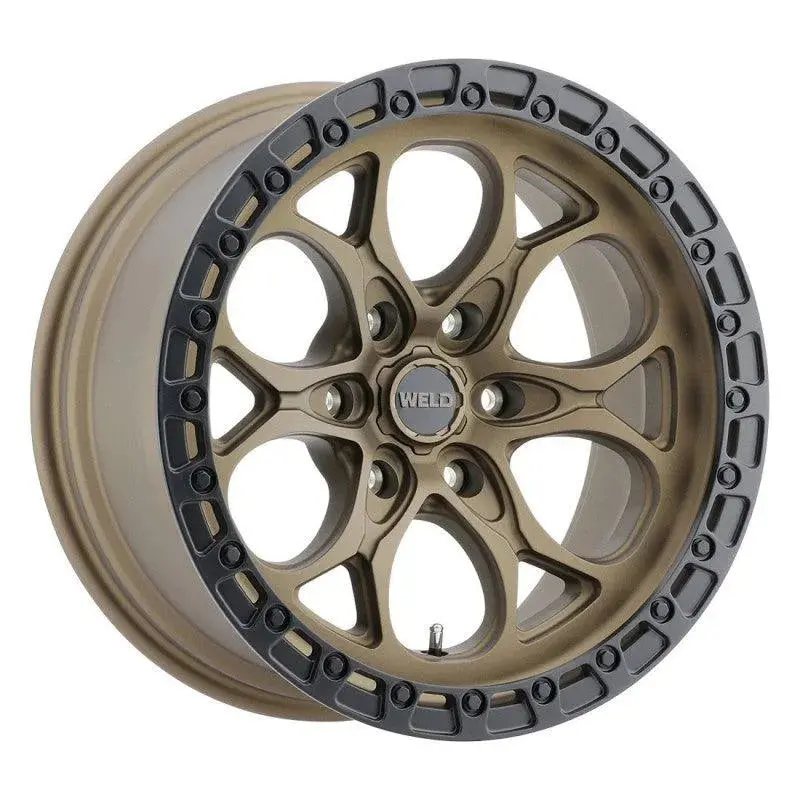 Weld Off-Road Wheel Ledge Six  W106 Satin Bronze With Satin Black Lip 1
