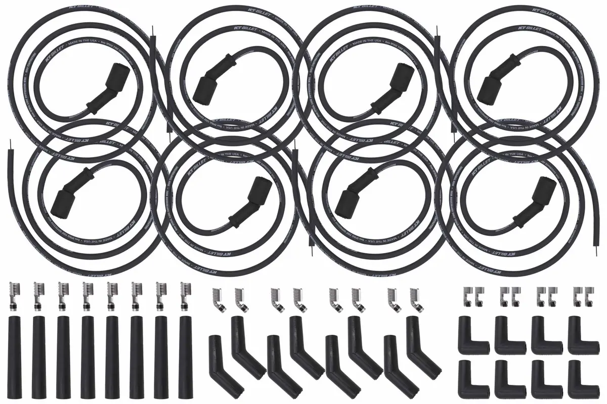 Ls Lt Swap Universal Spark Plug Wire Set Remote Coil Spiral Core Straight 90 135 1
