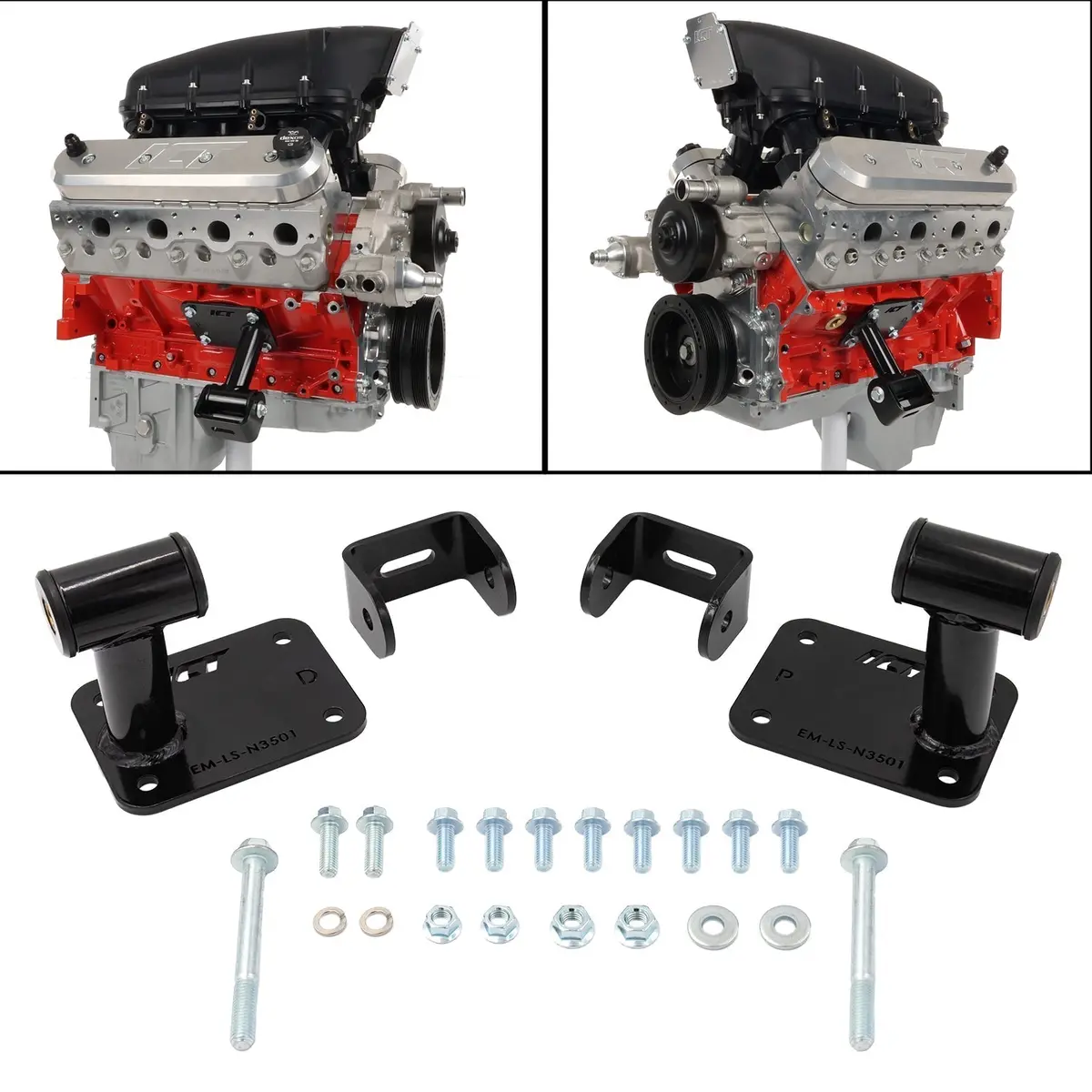 Ict Billet Ls Swap Engine Mount Kit Compatible With Nissan 350Z And Infinity G35 1