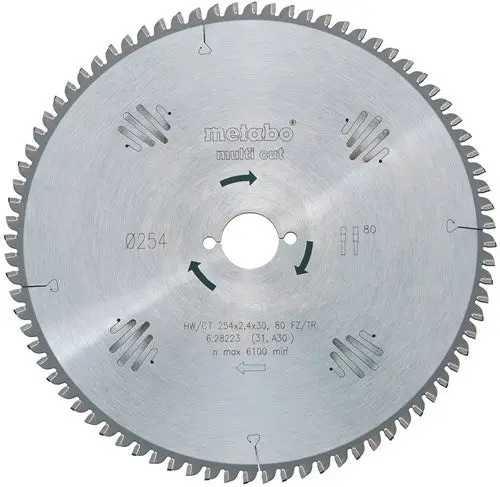 Metabo Accessoires Cirkelzaagblad Multi Cut | Hw Ct | Ø 305 Mm | 96T Fz Tr - 628091000 1