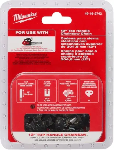 Milwaukee 30 Cm 12 Saw Chain 0.325 X 1.1 M18 Fthchs30 Ketting Tbv Kettingzaag 30 Cm 12 Voor M18 Fthchs30 - 4932480177 1
