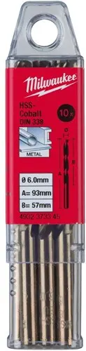 Milwaukee Accessoires Hss-G Co Metaalboor 6,5 X 101 Mm (10 Stuks) - 4932373346 1