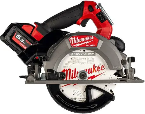 Milwaukee M18 Fcsdc165-552C Fuel Accu Cirkelzaag | 165 Mm | Incl. 2 X M18 Hb5.5 Accu's En M12-18Fc Lader | In Transportkoffer - 4933499997 1