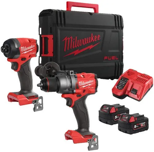 Milwaukee M18 Fpp2a3-502X Fuel Power Pack | M18fpd3 M18fid3 | 2X 5.0 Ah Accu + Lader | In Hd-Koffer - 4933480873 1