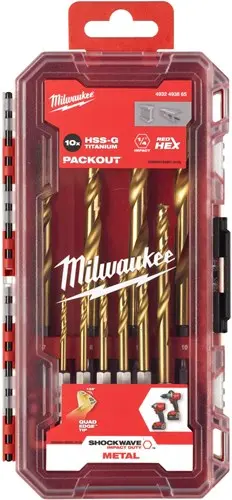 Milwaukee Accessoires Milwaukee Metaalborenset Hss-Gg Ti. Shockwave Set 5 - 4932493865 1