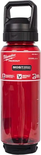 Milwaukee Packout™ Plastic Fles Met Drinkdop | 1005 Ml | Rood - 4932498637 2