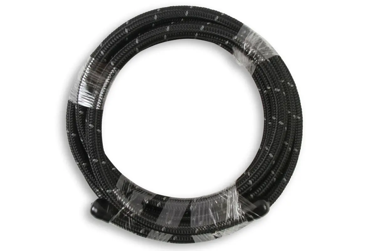 Mr. Gasket 840306 Black Nylon-Braided An Fitting Hose 1