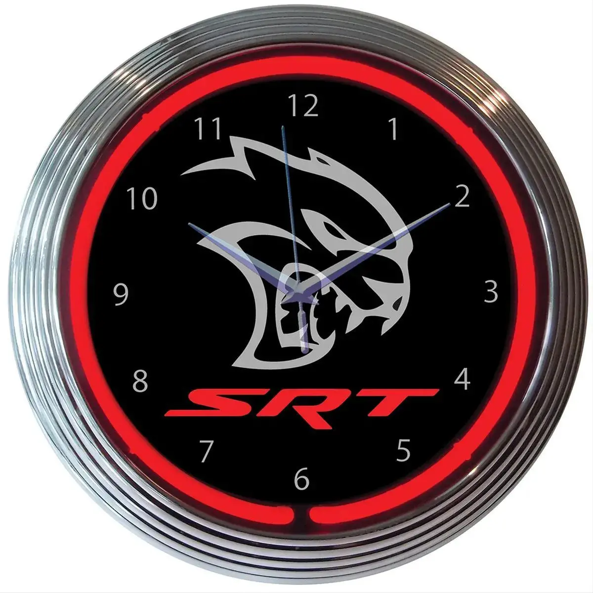Dodge Srt Hellcat Neon Clock 1