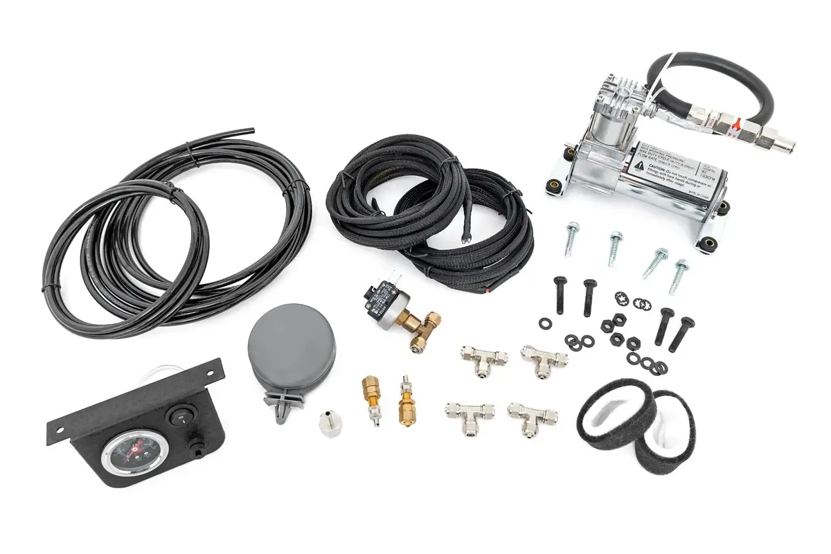 Rough Country Onboard Air Bag Compressor Kit W/Gauge 1