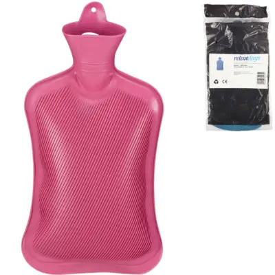 Relaxdays Warmwater Kruik Roze 2 L | 6 Stuks 1