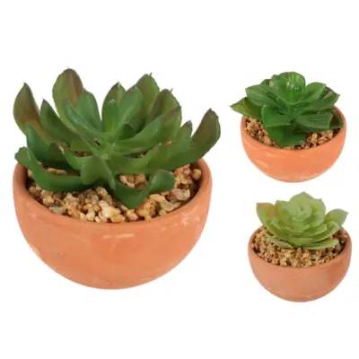 Kunstplant In Pot 9 Cm 3 Assorti | 12 Stuks 1