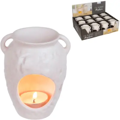 Out Of The Blue Waxbrander Kruik Wit 11 Cm | 12 Stuks 1