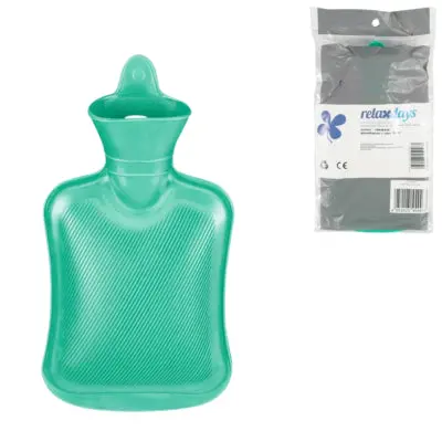Relaxdays Warmwater Kruik Turquoise 1 L | 12 Stuks 1