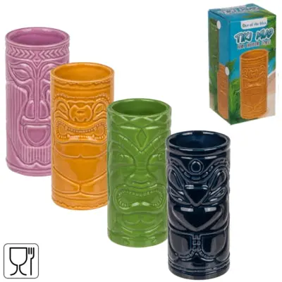 Out Of The Blue Beker Tiki 250 Ml 4 Assorti | 12 Stuks 1