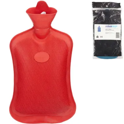 Relaxdays Warmwater Kruik Rood 2 L | 6 Stuks 1