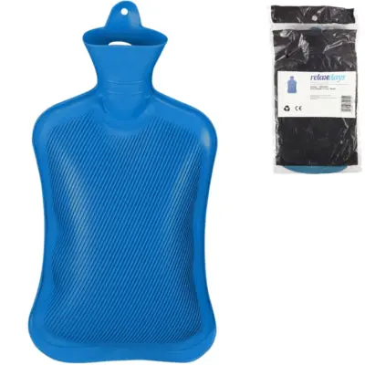 Relaxdays Warmwater Kruik Blauw 2 L | 6 Stuks 1