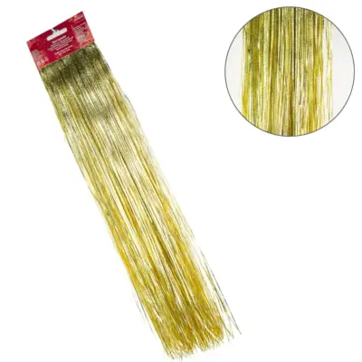 Deco Heitmann Lametta Folie Goudkleurig 300 Stroken 50 Cm | 72 Stuks 1
