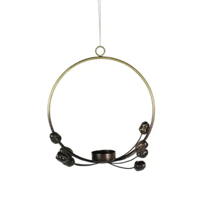 Hanger Theelichthouder Cone Bronskleurig 22,5 Cm | 6 Stuks 1