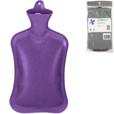 Relaxdays Warmwater Kruik Paars 2 L | 6 Stuks 1