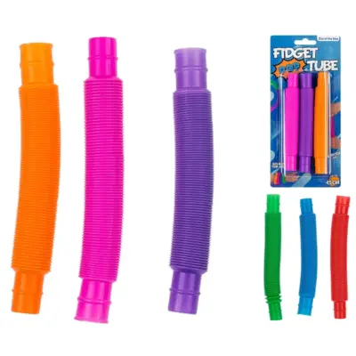 Out Of The Blue Fidget Pop Tube 13 Cm 2 Assorti Set Van 3 | 24 Stuks 1