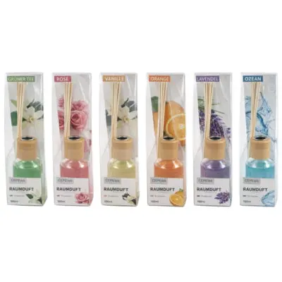 Geurstokjes Air Fresher 100 Ml 6 Assorti | 24 Stuks 2