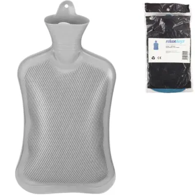 Relaxdays Warmwater Kruik Grijs 2 L | 6 Stuks 1