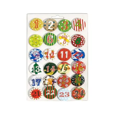 Deco Heitmann Button Adventskalender 4 Cm Set Van 24 | 24 Stuks 1