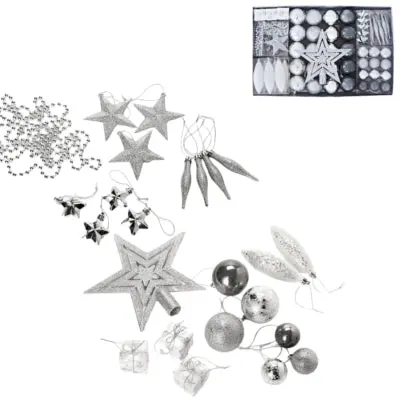 Deco Heitmann Kerstballen Zilverkleurig 60 Stuks | 4 Stuks 1
