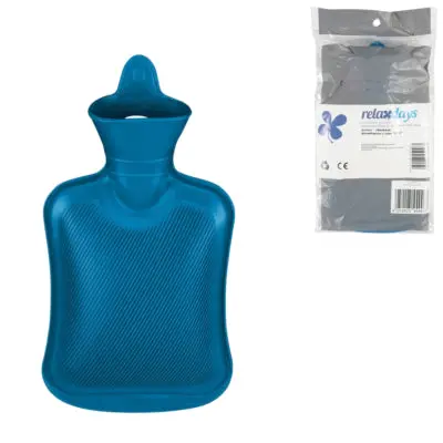 Relaxdays Warmwater Kruik Blauw 1 L | 12 Stuks 1