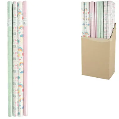 Cadeaupapier Happy Birthday 200 X 70 Cm 4 Assorti | 60 Stuks 1