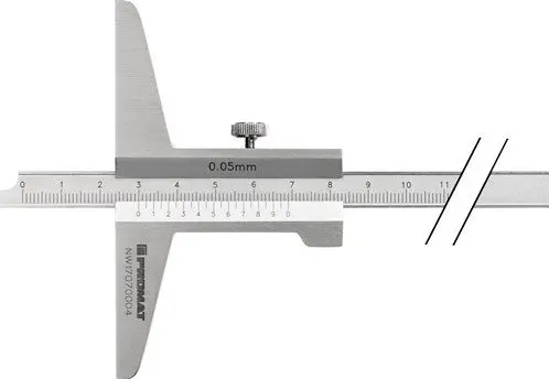 Promat Tecwerk Diepteschuifmaat | Din 862 | 200 Mm | Recht Meetrail 10 X 4,5 Mm - 4000851218 1