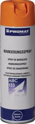 Promat Tecwerk Markeringsspray | Lichtgevend | Oranje | 500 Ml | Spuitbus - 4000354085 1