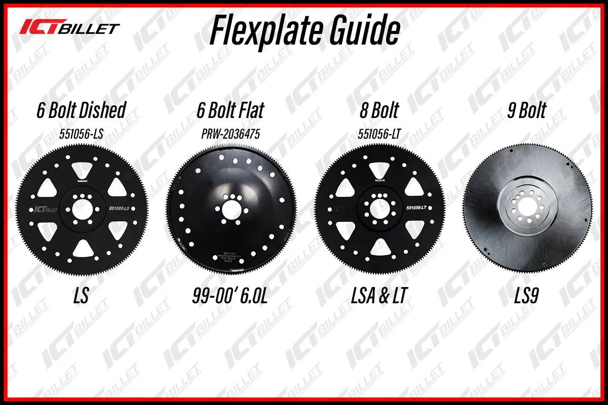 Prw - Ls Flexplate W/ Bolts Ls1 4L80e Th400 Th350 700R4 2004R Swap Flywheel Sfi 2