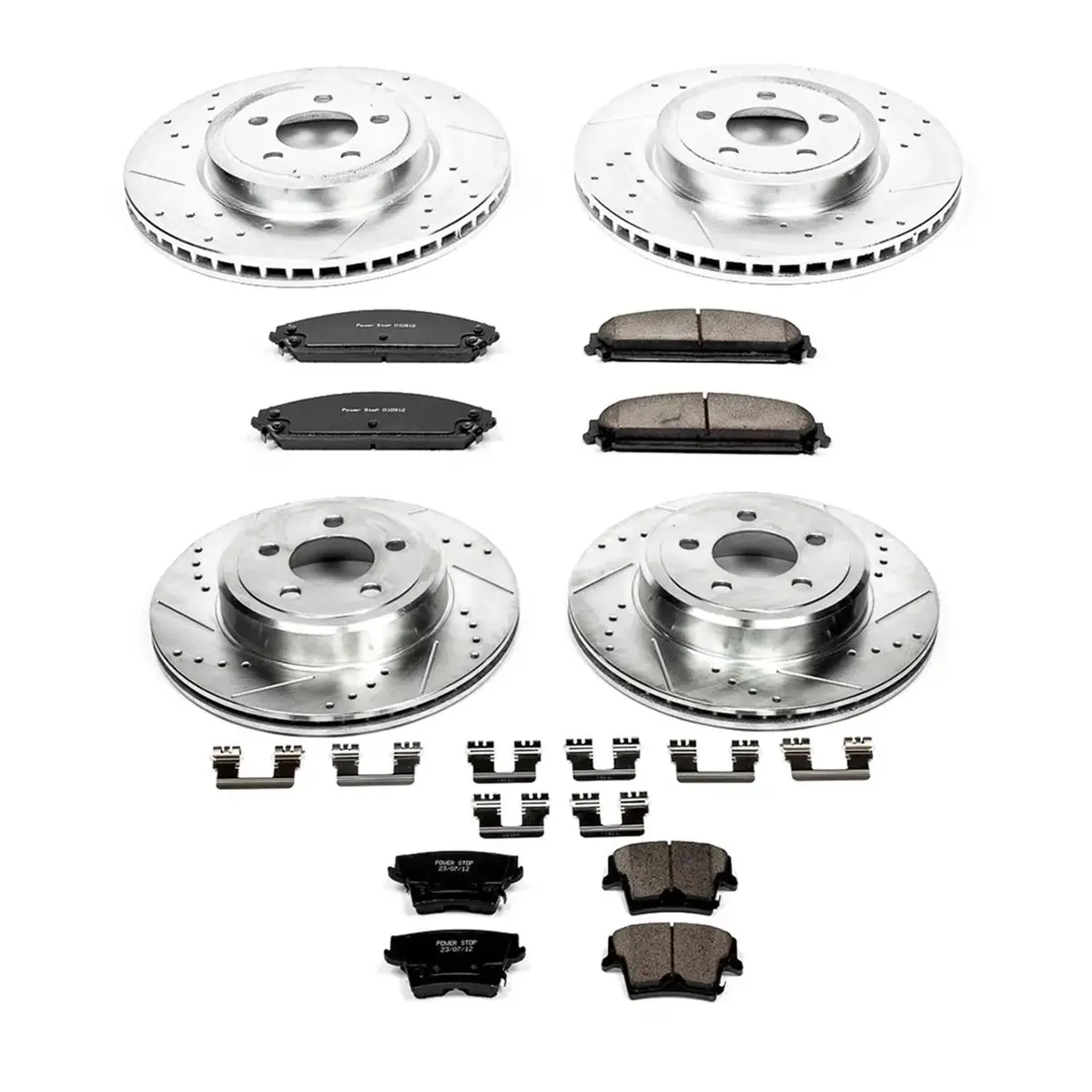 Powerstop Z23 Front And Rear Drilled/Slotted Package 11-23 Charger/Challenger/300 (2 Piston Front) 1