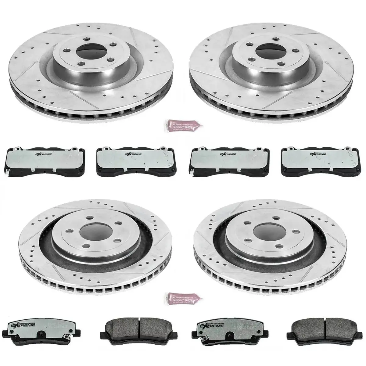 Powerstop Z26 Street Warrior Brake Upgrade Kit 15-23 Ford Mustang With 6 Piston Pp1 Package 1