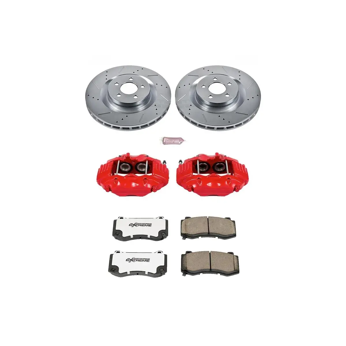 Powerstop Z26 Street Warrior Brake Upgrade Kits With Calipers Front (06-14 Charger Srt8; 15-20 Charger Daytona 392, Gt, R/T, R/T 392, Scat Pack W/ 4 Piston) 1