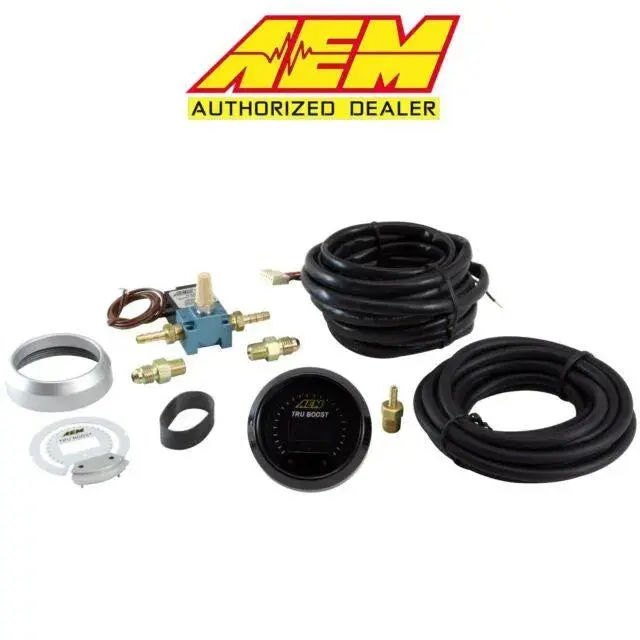 Aem X-Series Tru-Boost Controller Gauge W/ Boost Control Solenoid 80Psig Internal Map Sensor 30-0352 1
