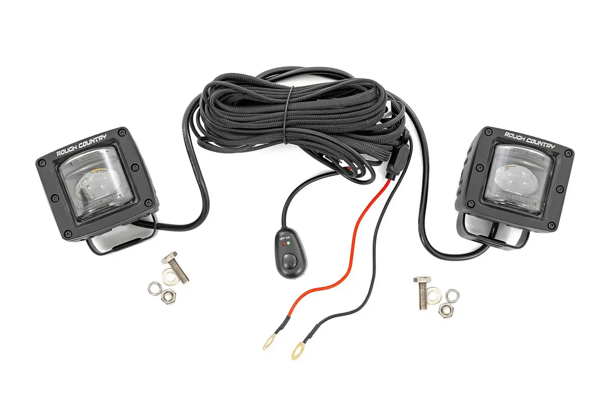 Rough Country 2 Inch Black Series Led Light Pods Sae Fog | Yellow 1