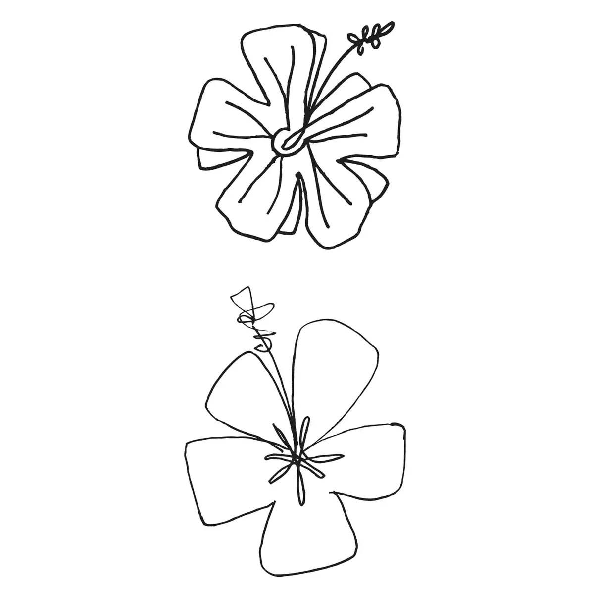 Merkloos Scrappy Cat • Stamp Set Clear 2.5X5.5Cm Hibiscus 1