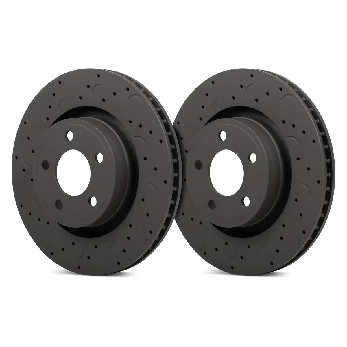 Hawk Talon 2014-2021  Jeep Grand Cherokee Srt Drilled And Slotted Rear Brake Rotor Set 1