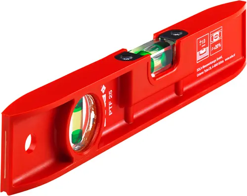 Sola Kunststof Waterpas Ptf25 25Cm 2 Libellen 1,00Mm M Rood - 01412201 1