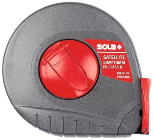 Sola Stalen Meetband 10Mtr Satellite St10, Staal, Kunstst. Huis Wit Eg-Klasse 2 Sb - 50055701 - 50055701 1