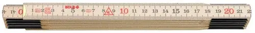 Sola Vouwduimstok Hout 2Mtr 10-Ledig H2 10, Naturel, Eg-Klasse 3 H2 10 Sb (H59-2-10) - 53010201 - 53010201 1