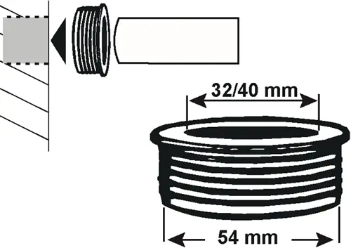 Cornat Rubbernippel Reductie 54Mm - 32 40 - T318508 2