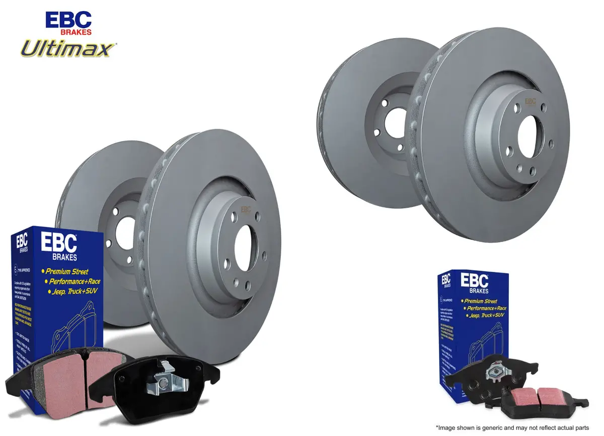 Ebc 2005-2023 Chrysler 300C / Dodge Charger & Challenger S20k Ultimax Pad And Plain Rotor Full Axle Kit 1
