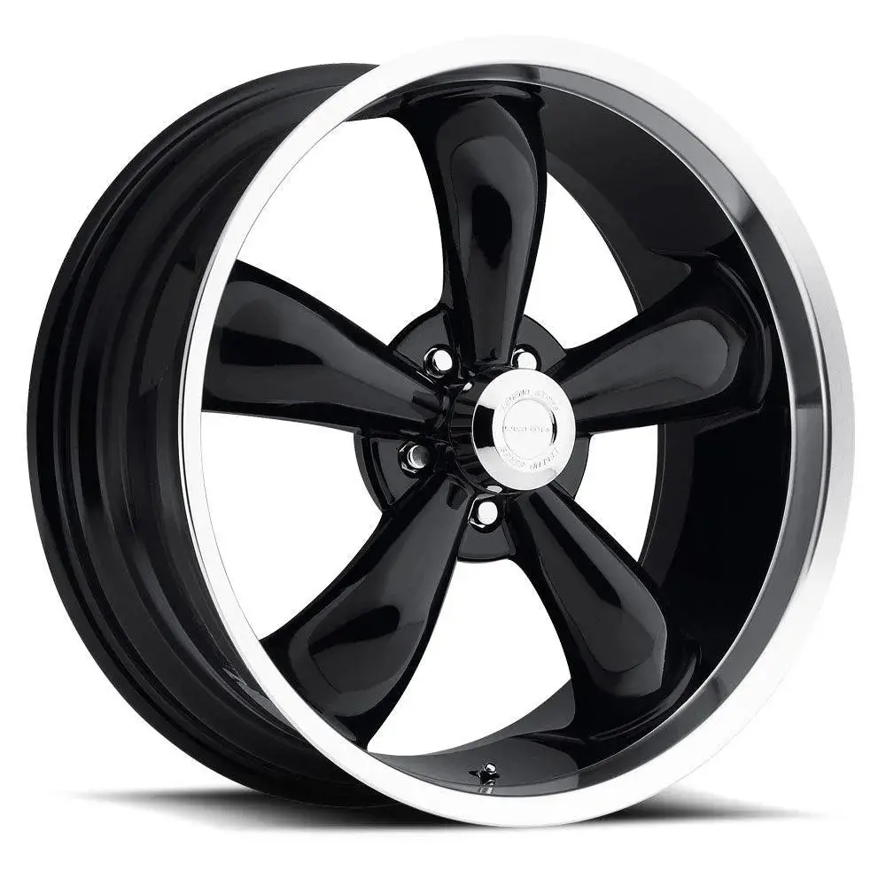 Vision Legend 142 Gloss Black Machined Lip Wheel 1