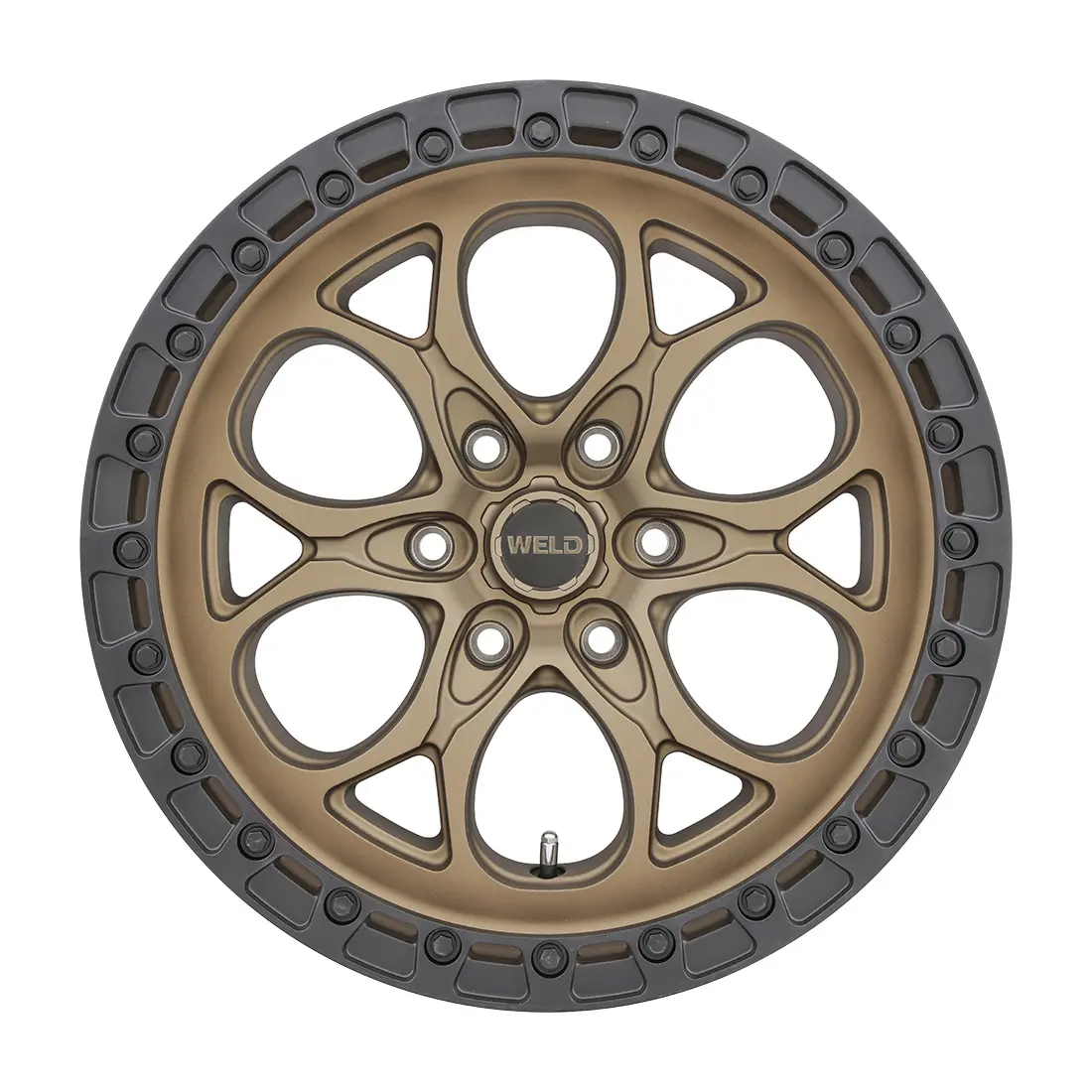 Weld Off-Road Wheel Ledge Six W106 Satin Bronze With Satin Black Lip 3