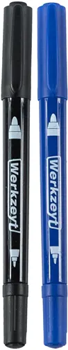 Werkzeyt Permanente Marker 2.2Mm Zwart+Blauw - Zyt24550 1