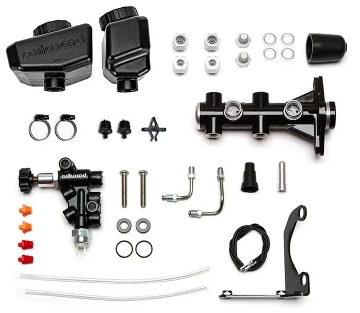 Wilwood 261-16962-Bk Remote Tandem Master Cylinder Kit – Gm-Angled Reservoir 1