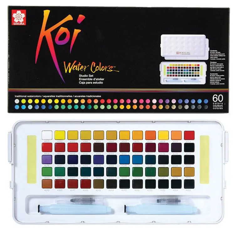 Sakura • Koi Aquarel Sketchbox 60 + Waterbrush 1